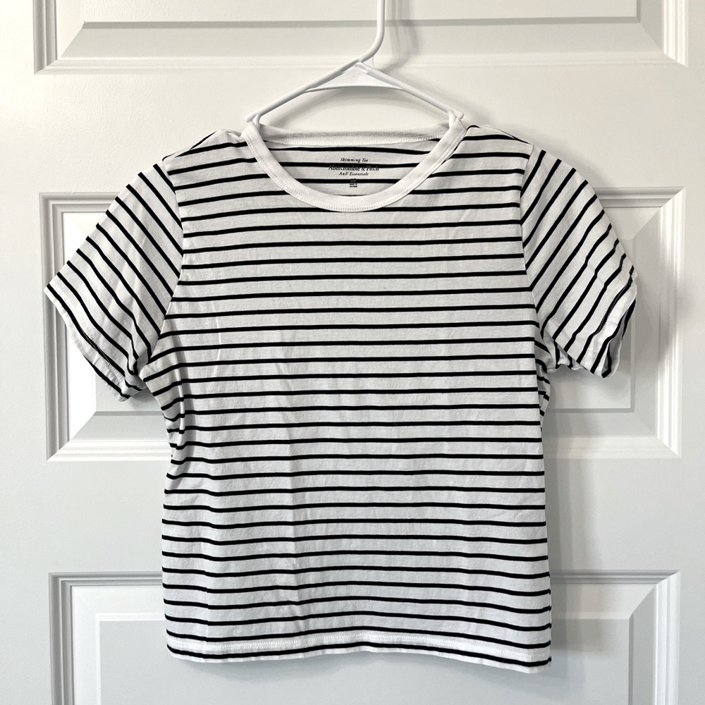 Abercrombie Black & White Striped Tee